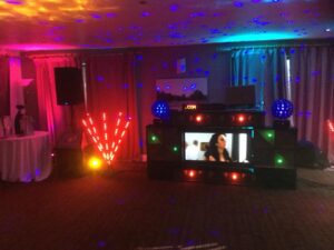 Lights and DJ setup