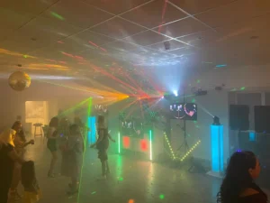 People dancing on the disco